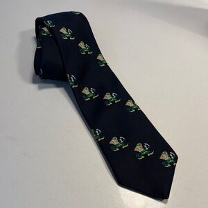 Vintage Schreter Navy Blue Notre Dame Fighting Irish Tie